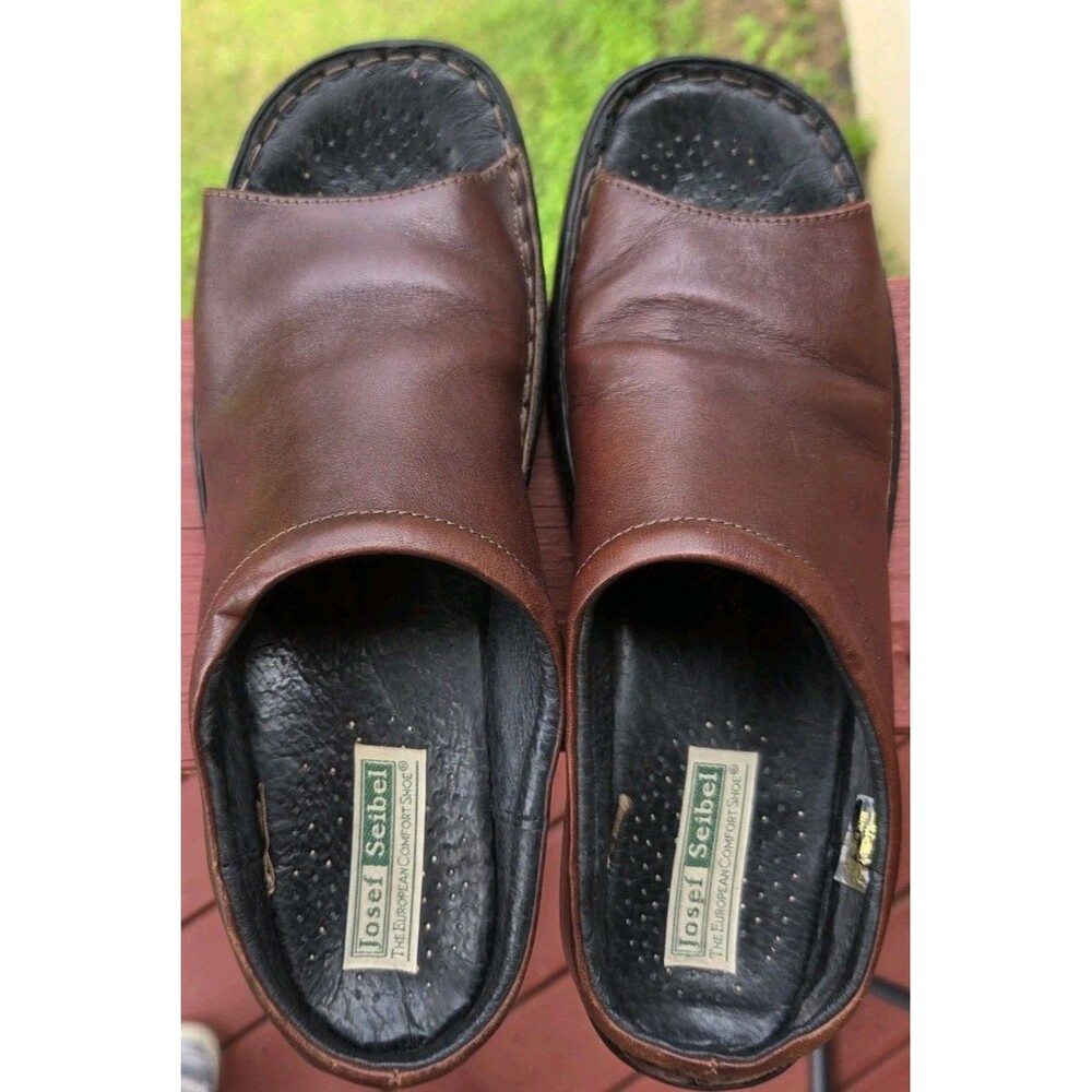 Josef Seibel Womens Slides Size 41 IN Dark Brown